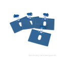 Blue Abs Plastic Flip Top Clip Meeting Pvc Card Holder, Name Badge Holder Clip 30277